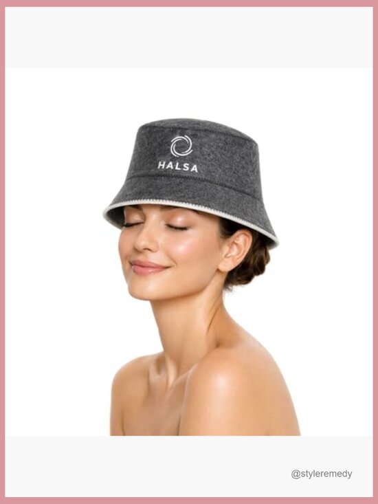100% Natural Wool Finnish Sauna Hat for Head & Hair Protection, Breathable, One